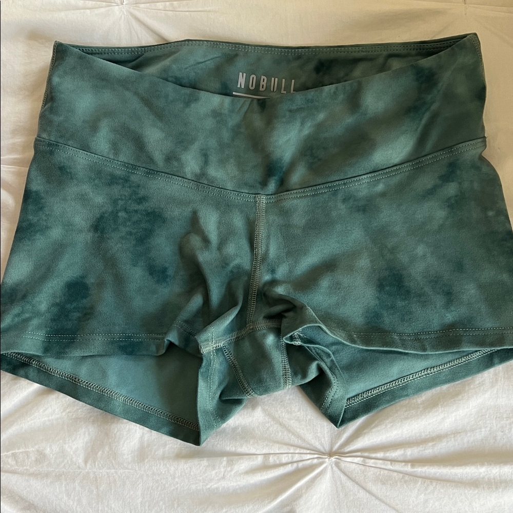 NOBULL Forest Green Tie-Dye Shorts 2”